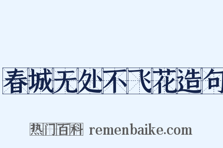 春城无处不飞花造句是什么意思的图片